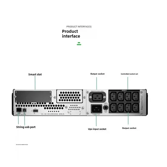 APC Smart-UPS SMC Series SMC3000rmi2u-CH 3000va 2700W Online Interactive Rack Type Uninterruptible Power Supply 3kVA, Built-in Battery