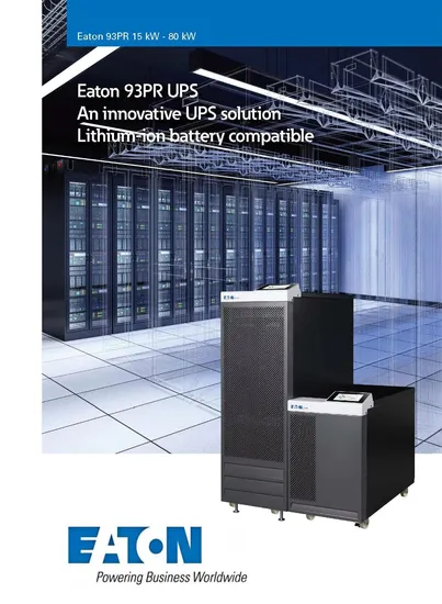 Eaton 93PR UPS 500KVA 500KW Three phase ABM Adv...