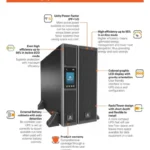 Vertiv Gxt5-10kirt5uxle 10kVA/10kw High Frequency Chain Single in and Single out Rack (5U) /Tower Intelligent UPS (European model)