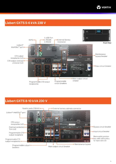 Vertiv Gxt5-5000hvrt5uxln Online High Frequency...