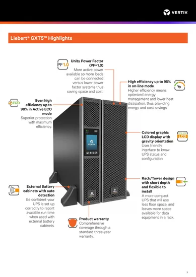 Vertiv Gxt5-6000irt5uxle High Frequency Chain S...