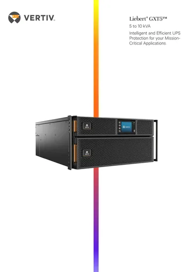 Vertiv Gxt5-8000hvrt5uxln Online High Frequency Chain Pure Sine Wave Single in Single out Rack (5U) /Tower 8kVA Intelligent UPS (UL model)